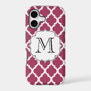 Sangria Moroccan Tile with Customisable Monogram
