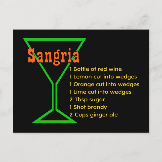 Sangria Postcard (Front)