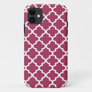 Sangria Red Moroccan Tile Trellis Pattern Case-Mate iPhone Case