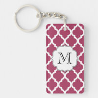 Sangria Red Moroccan Tile w/ Customisable Monogram