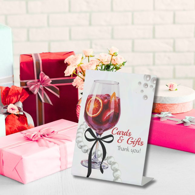Sangria & Sass Cards & Gifts Pedestal Sign (Sangria & Sass Cards & Gifts Pedestal Sign)