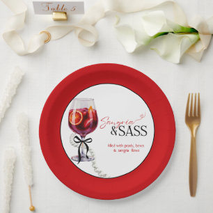 Sangria & Sass Paper Plate