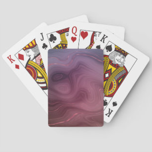 Sangria Strata   Moody Pink and Purple Luxe Agate Playing Cards