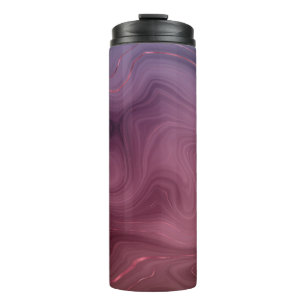 Sangria Strata Moody Pink and Purple Luxe Agate Thermal Tumbler