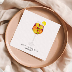 Sangria Wedding, Bachelorette, or Bridal Shower Napkin