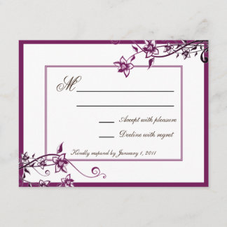 Sangria White Floral Blossom Wedding Response RSVP