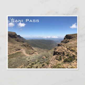 sani pass drive postcard