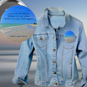 Sanibel Island Beach Florida Pre Hurricane Ian  10 Cm Round Badge