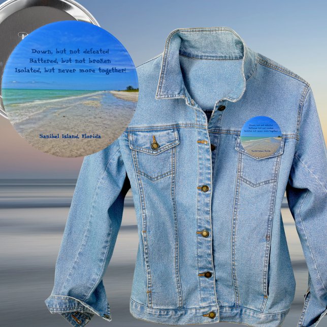 Sanibel Island Beach Florida Pre Hurricane Ian  10 Cm Round Badge (Creator Uploaded)