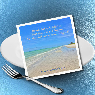 Sanibel Island Beach Florida Pre Hurricane Ian  Napkin