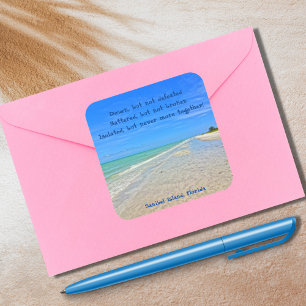 Sanibel Island Beach Florida Pre Hurricane Ian  Square Sticker