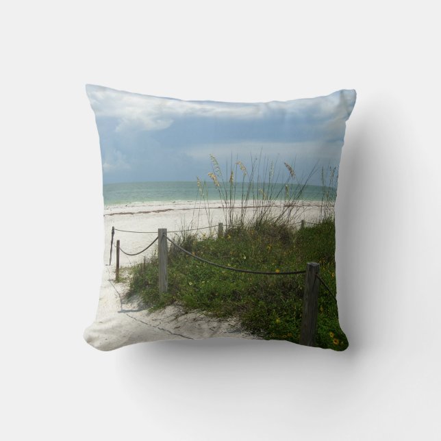 Sanibel Island Beach Path Pillow (Front)