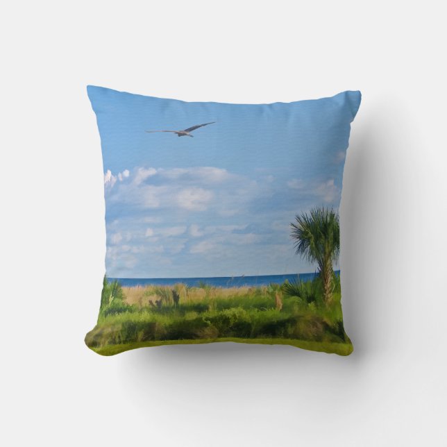 Sanibel Island Beach Throw Pillow (Front)