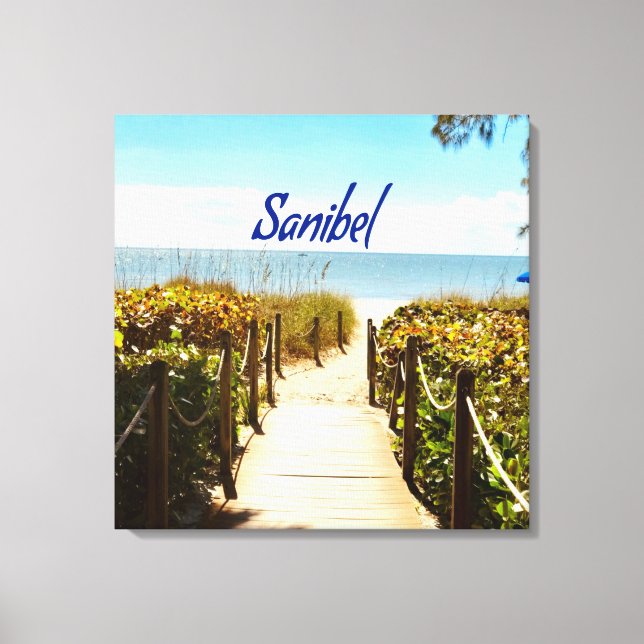 Sanibel Island Florida Beach Ocean Canvas Print (Front)
