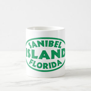 Sanibel Island Florida green oval Coffee Mug