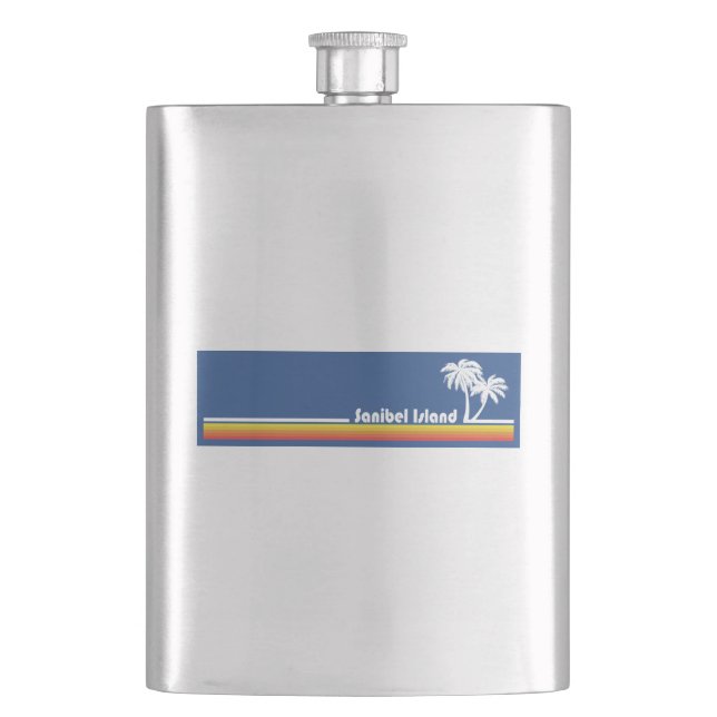 Sanibel Island Florida Hip Flask (Front)