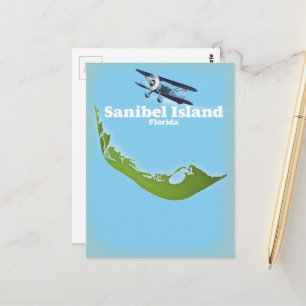 Sanibel Island Florida map Postcard