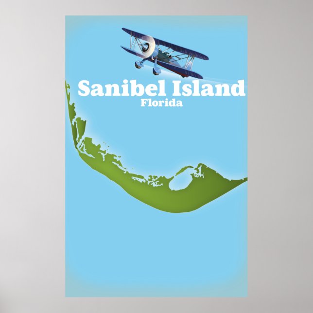 Sanibel Island Florida map Poster (Front)