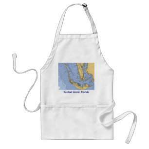 Sanibel Island Florida Nautical Chart Apron