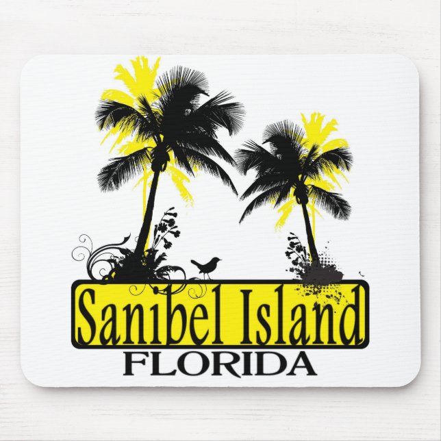 Sanibel Island Florida palm tree mousepad (Front)