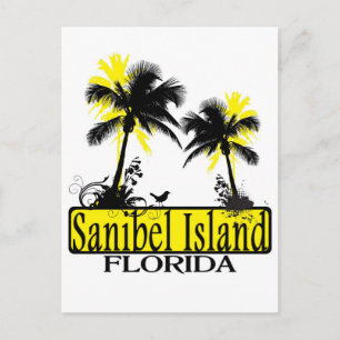 Sanibel Island Florida palm tree postcard