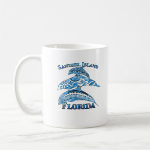 Sanibel Island Florida Vacation Tribal Dolphins Coffee Mug