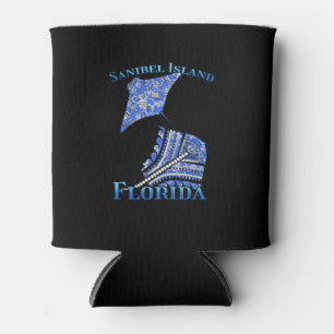 Sanibel Island Florida Vacation Tribal Stingray Can Cooler