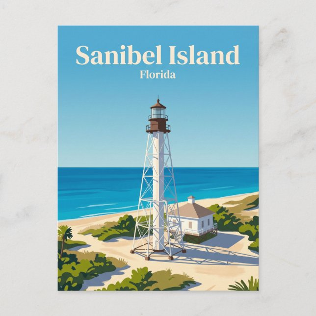 Sanibel Island Lighthouse USA Postcard (Front)