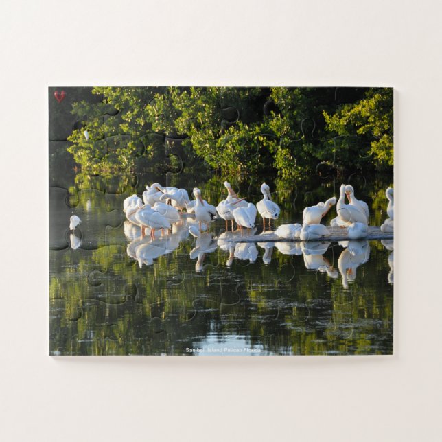 Sanibel Island Pelicans Florida Jigsaw Puzzle (Horizontal)