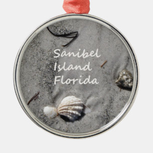 Sanibel Island Sand Shells Metal Tree Decoration