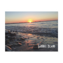 Sanibel Island sunset postcard