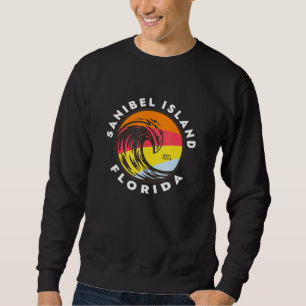 Sanibel Island Vacation Souvenir Colourful Ocean W Sweatshirt