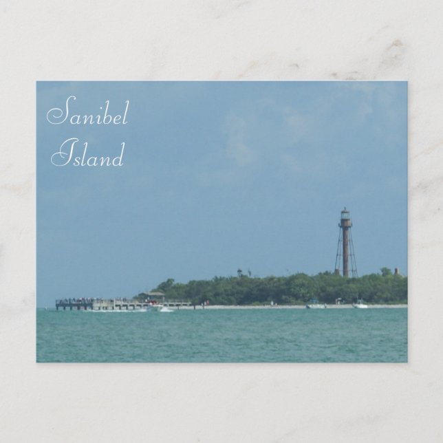 Sanibel Lighthouse Beach postcard (Front)