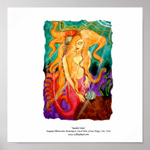 "Sanibel Siren" Poster - 15" x 15"