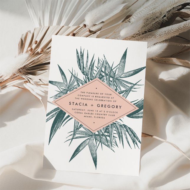 Sanibel | Tropical Botanical Wedding Invitation (Creator Uploaded)