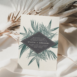 Sanibel   Vintage Tropical Wedding Invitation