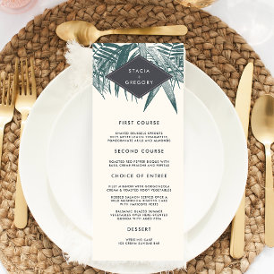 Sanibel Vintage Tropical Wedding Menu Card