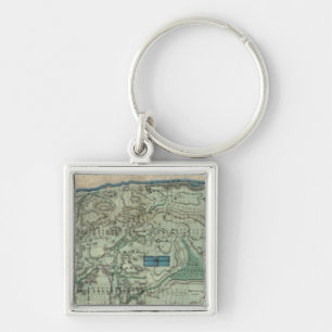 Sanitary and Topographical Map of New York City Key Ring