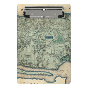 Sanitary and Topographical Map of New York City Mini Clipboard