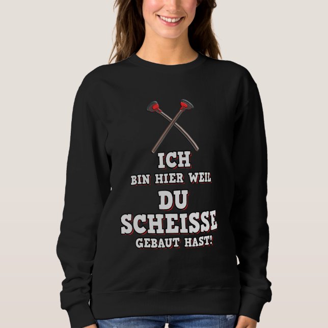 Sanitary Waste Water Plunger Plumber Sweatshirt (Front)