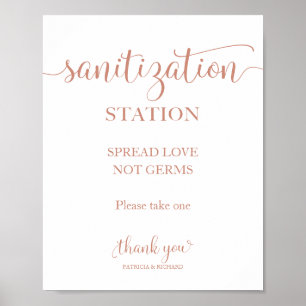 Sanitisation Station Spread Love Not Germs Sign