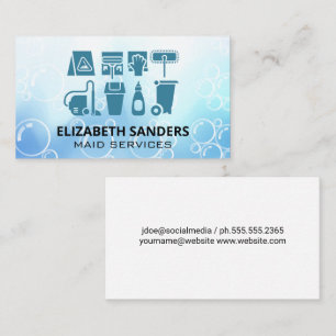 Sanitising Icons   Soap Bubbles Business Card