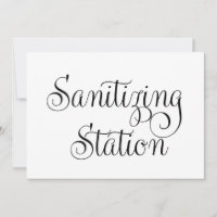 sanitising station Wedding Sign