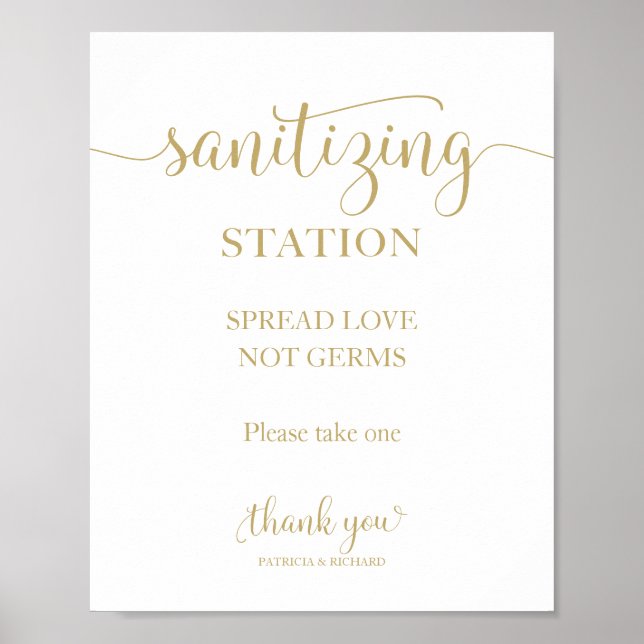  Sanitizing Station Spread Love Not Germs Sign (Front)