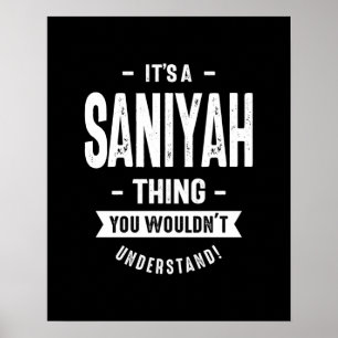 Saniyah Personalised Name Birthday Gift Poster