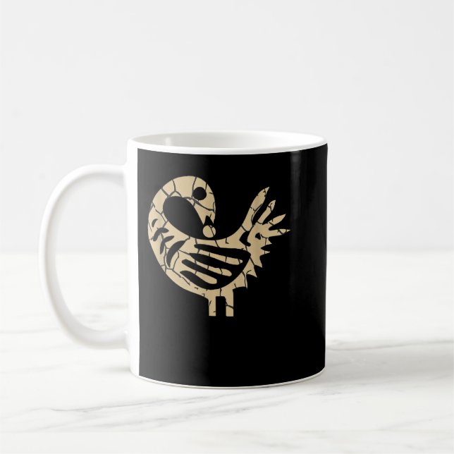 Sankofa Bird Flower Afrocentric Adinkra Symbol  Coffee Mug (Left)