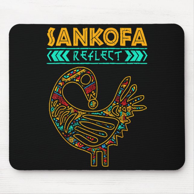 Sankofa Black History Afro African Pride Men Women Mouse Pad (Front)