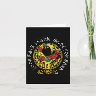 Sankofa Black History Month Adinkra Ghana Card