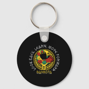 Sankofa Black History Month Adinkra Ghana Key Ring