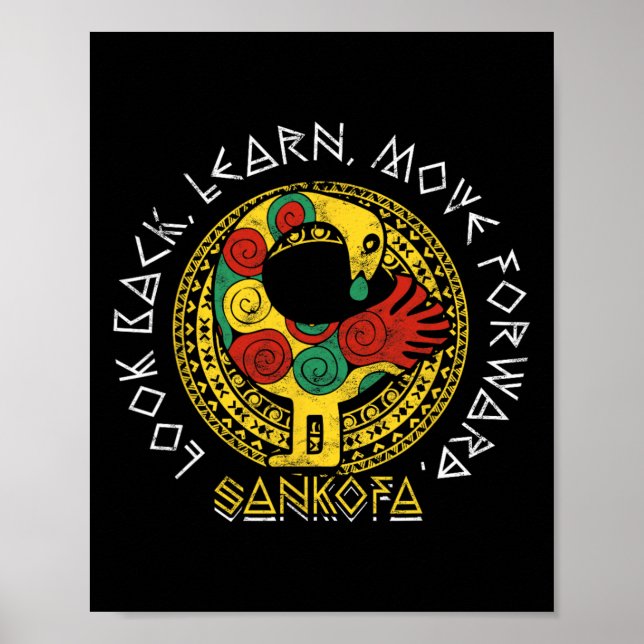 Sankofa Black History Month Adinkra Ghana  Poster (Front)